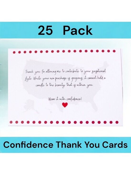 Other - 25 4X6 Confidence Thank You Cards PRICE IS FIRM